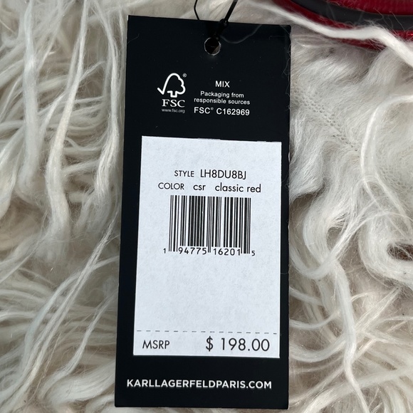 ❌SOLD❌ Karl Lagerfeld Paris Maybelle Red Top Handle Satchel Crossbody Bag NWT - Picture 9 of 9